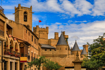 Wall Mural - Gothic architecture of the palace of the Kings of Navarre in Olite Navarra Spain