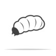 Maggot larvae icon transparent vector isolated