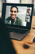© Jacob Lund - Anonymous entrepreneur attending a virtual meeting in an office