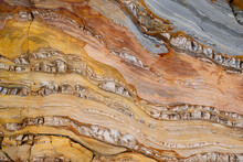Full Frame Of Sandstone Rock Pattern At Silence Beach