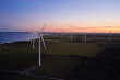 © Johnér - Aerial view of wind turbines at sea coast