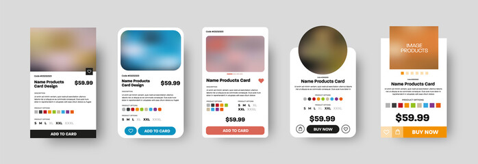 Poster - Vector interface of mobile applications, a shopping cart for purchases in an online store, a product card.