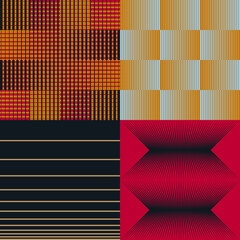 Fototapete - Abstract Minimalist Vector Graphics With Digital Transition Effect Inspired by Brutalist Style