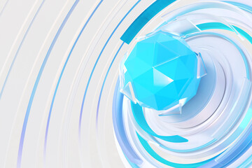 Poster - abstract geometric background with colorful glass for brand identity- 3d rendering