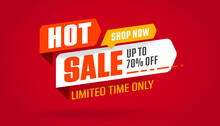 Hot Sale 70 Percent Discount Advertisement Banner Template