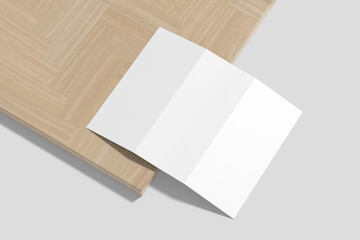 Sticker - Blank Trifold Brochure Mockup 