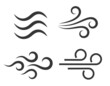 Wind blow icon, air breeze symbol