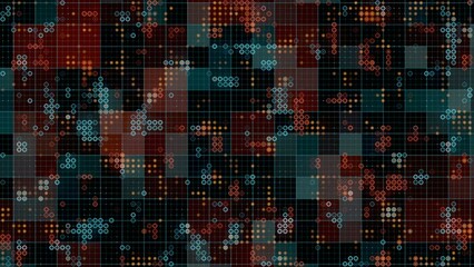 Aufkleber - Abstract halftone dot pattern for motion graphic design 3d render loop animation