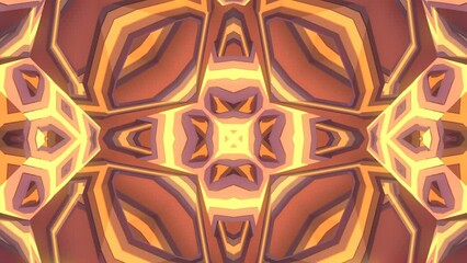 Poster - 3d rendering fantasy object with trendy color gradient endless loop animation HD