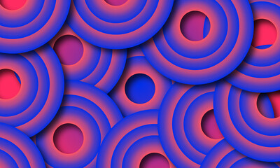 Poster - Abstract gradient background with round circles . Colorful pattern background design . 