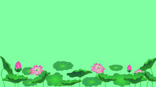 Green Blank Lotus Poster Background
