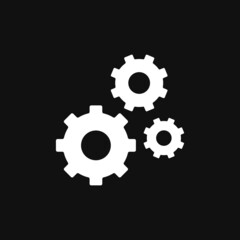 Canvas Print - Setting gears icon on grey background