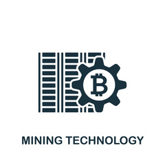 Wall Mural - Mining Technology icon. Monochrome simple Cryptocurrency icon for templates, web design and infographics