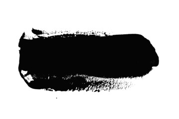 Poster - black stroke of paint isolated on white background