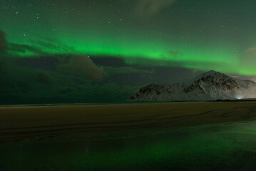 aurora over the mountains