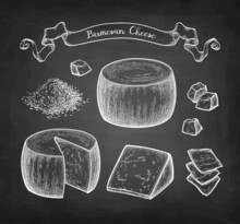 Parmesan Cheese Chalk Sketch Set