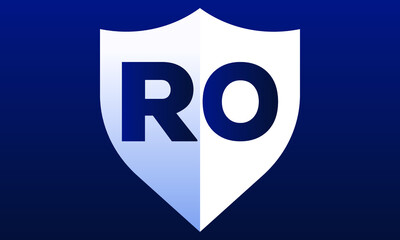 RO shield logo design vector template | monogram logo | abstract logo | wordmark logo | lettermark logo | business logo | brand logo | flat logo.