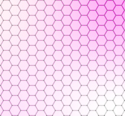 Poster - Hexagon pattern outline shape illustration.