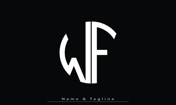 Alphabet letters Initials Monogram logo WF , FW