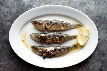 Poster - grilled sardines