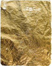 Gold Foil Paper Texture With Transparent Background