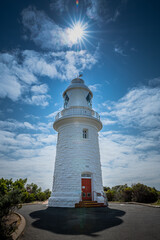 Poster - Vertical shot of the Cape Naturaliste Lighthouse, Dunsborough, Western Australia