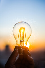 renewable energy concept for sustainable, resource and environment icons. electric power from nature