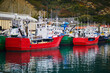 Fishing boats in port of Getaria, Basque country, Spain