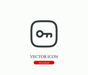 Poster - Secure vector icon. Editable stroke. Symbol in Line Art Style for Design, Presentation, Website or Mobile Apps Elements, Logo. Security symbol illustration. Pixel vector graphics - Vector