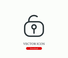 Poster - Secure vector icon. Editable stroke. Symbol in Line Art Style for Design, Presentation, Website or Mobile Apps Elements, Logo.  Secure symbol illustration. Pixel vector graphics - Vector
