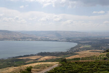 View Of The Sea Of Galilee And The Golan Heights