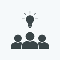 Poster - Business people, teamwork solution vector icon. Isolated management developing icon vector design. Designed for web and app design interfaces.