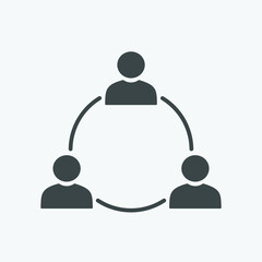 Poster - Business people, teamwork vector icon. Isolated management developing icon vector design. Designed for web and app design interfaces.