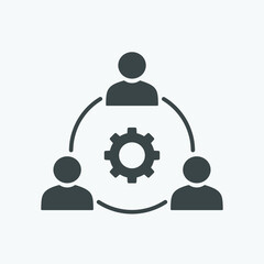 Poster - Business people, teamwork vector icon. Isolated management developing icon vector design. Designed for web and app design interfaces.