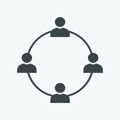 Poster - Business people, teamwork vector icon. Isolated management developing icon vector design. Designed for web and app design interfaces.