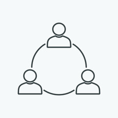 Poster - Business people, teamwork vector icon. Isolated management developing icon vector design. Designed for web and app design interfaces.