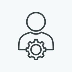 Poster - User Management vector icon. Isolated management icon vector design. Designed for web and app design interfaces.