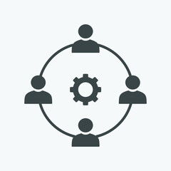 Poster - Business people, teamwork vector icon. Isolated management developing icon vector design. Designed for web and app design interfaces.