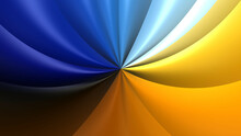 Abstract Image Of Fire On The Background Of The Flag Of Ukraine. 3D Illustration, Computer-generated Fractal 