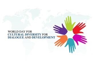 vector graphic of world day for cultural diversity for dialogue and development celebration. flat design. flyer design.flat illustration.