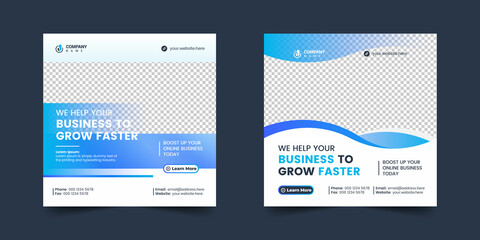 Wall Mural - marketing social media post template
