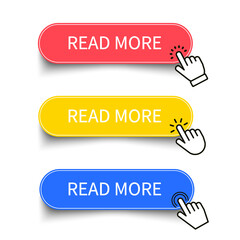 Leinwandbilder - read more button set. vector design