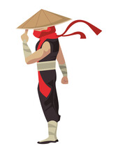 ninja warrior with kasa