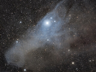 Wall Mural - ic4592 blue horsehead reflection nebula in scorpius from christchurch, new zealand, august 2021. (1h