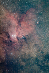ngc6196/ngc6188 open cluster and nebula (mid-left) and ngc6164 star with emission nebula (upper-righ