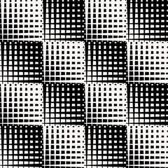 Poster - Black and white mosaic checkers. Vector from a chess grid.