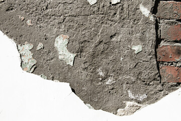 Wall Mural - Texture of an old stone with a crack. Grunge brick texture.