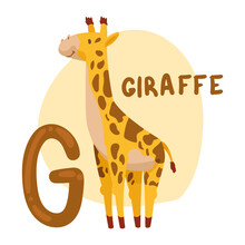 Giraffe And G Letter