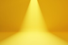 Yellow Room With Light Abstract Background.
