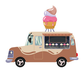 Poster - food truck ice cream